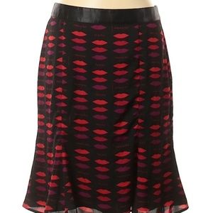Banana Republic lips print skirt